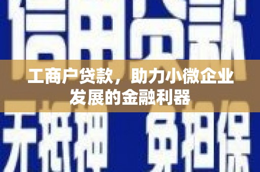 额济纳旗工商户贷款,助力小微企业发展的金融利器 额济纳旗工商户贷款,助力小微企业发展的金融利器