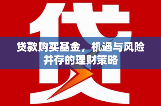 法库贷款购买基金，机遇与风险并存的理财策略