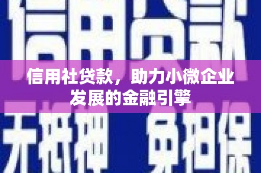 盖州信用社贷款，助力小微企业发展的金融引擎