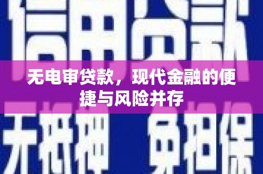 盐田无电审贷款，现代金融的便捷与风险并存