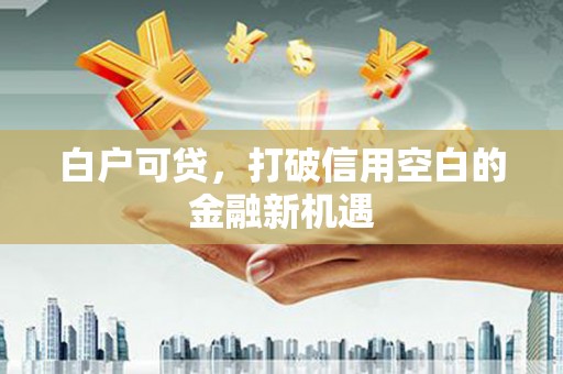 铜官山白户可贷，打破信用空白的金融新机遇