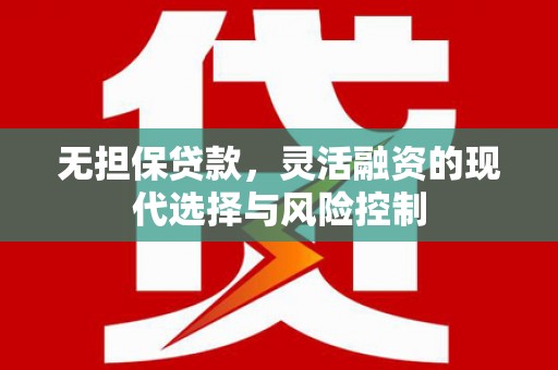 浦口无担保贷款，灵活融资的现代选择与风险控制