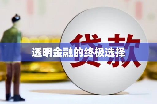 保亭透明金融的终极选择